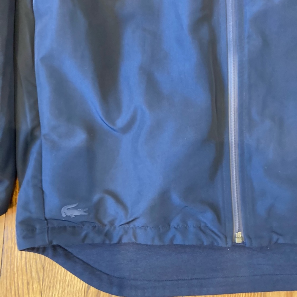 Lacoste Reversible French blue hooded jacket, medium size like new. - Picture 5 of 7